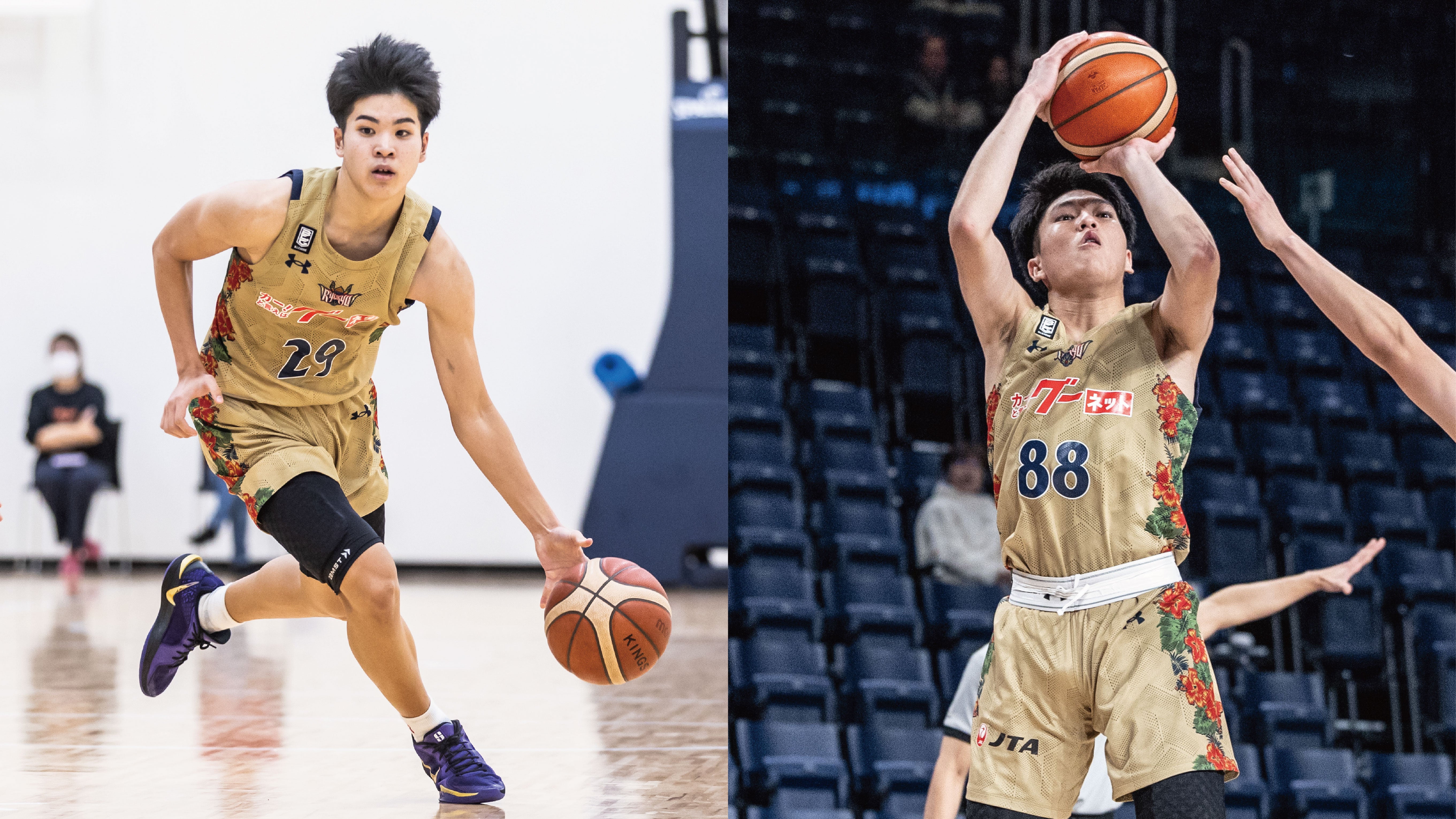 キングスU18 #29 宮里俊佑選手、#88 奥間翔選手 B.LEAGUE U17